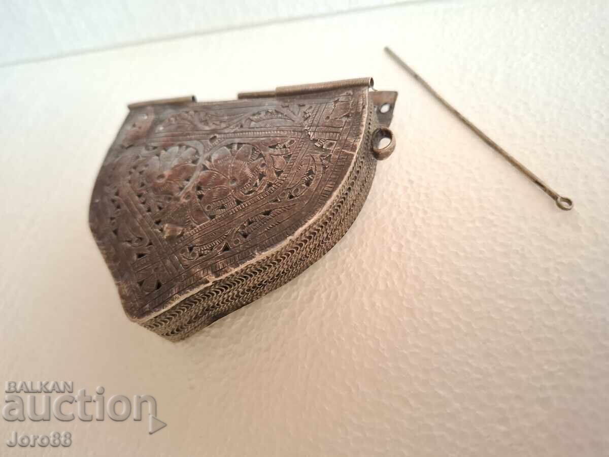 Silver powder flask, cartridge case, evzi, powder container, pouch - 5 Silver powder flask, cartridge case, evzi, powder container, pouch - 5