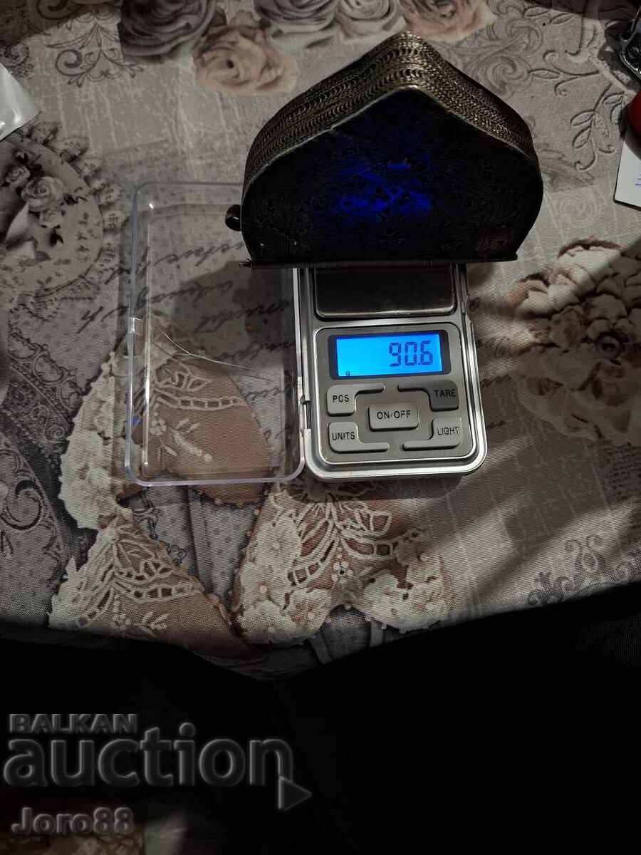 Silver powder flask, cartridge case, evzi, powder container, pouch - 7 Silver powder flask, cartridge case, evzi, powder container, pouch - 7