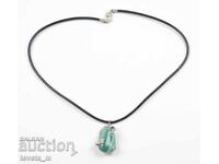 Κολιέ με μενταγιόν από φυσικό πέτρωμα