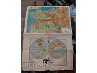 Παλαιός αυθεντικός χάρτης της Βουλγαρίας. BZTS