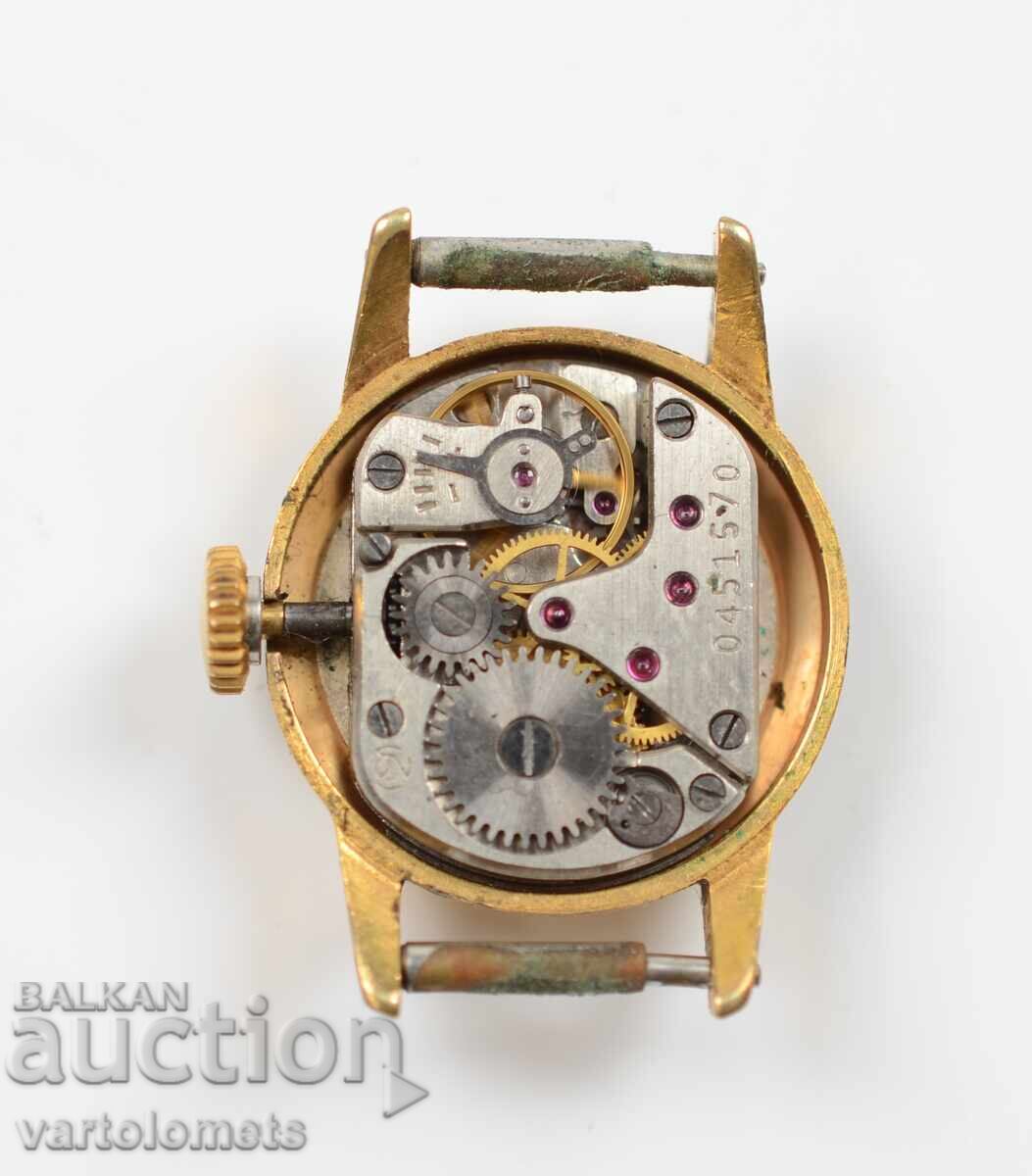 Women's watch SLAVA USSR with gold plating 20Mk - working with price 25.00 BGN | € 12.78