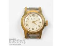 Дамски часовник СЛАВА СССР с позлата 20Мк  -  работи