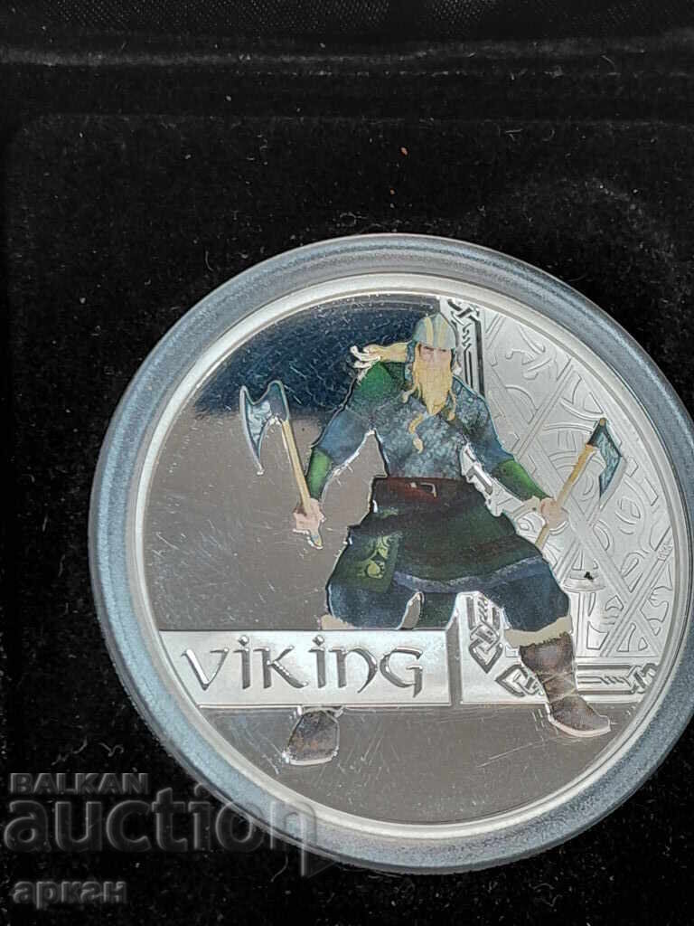 Сребърна унция 1oz Ag999 1 $ 2010 Tuvau-Викинг с цена € 160.00 | 312.93 лв.