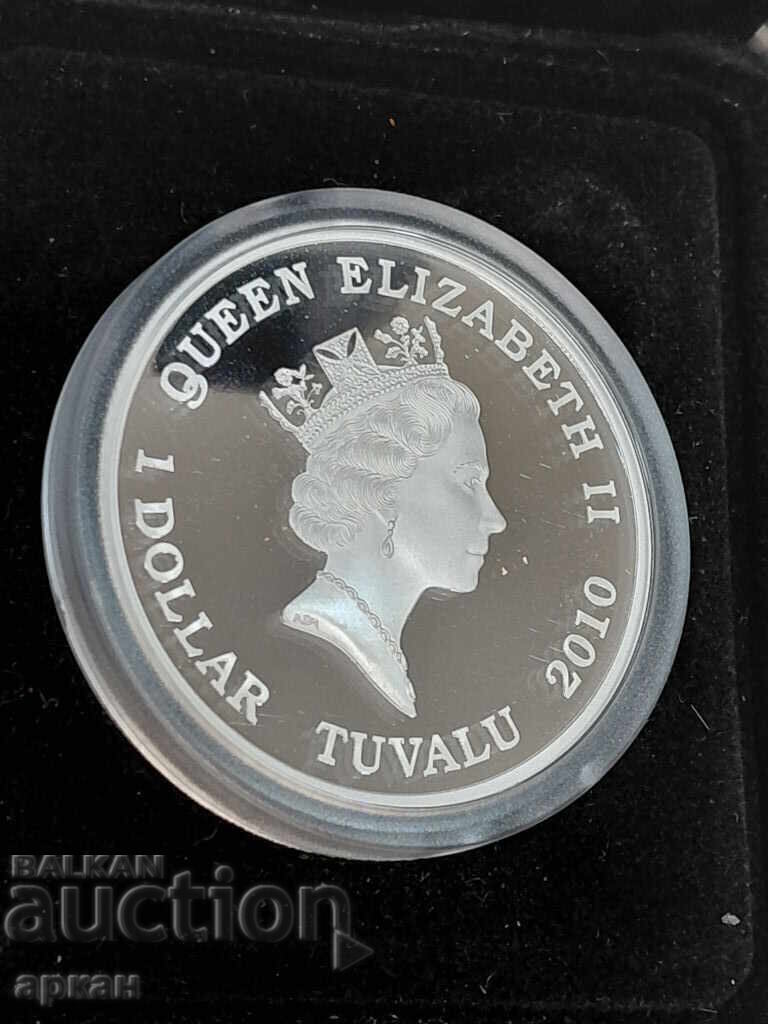 Доставка на Сребърна унция 1oz Ag999 1 $ 2010 Tuvau-Викинг