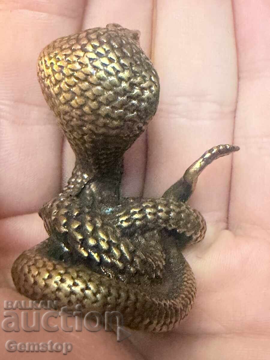 ΒΖΤ! 87 γραμμάρια στυλιζαρισμένο χάλκινο ειδώλιο κόμπρας από 1 st! - 7 ΒΖΤ! 87 γραμμάρια στυλιζαρισμένο χάλκινο ειδώλιο κόμπρας από 1 st! - 7