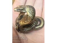 ΒΖΤ! 87 γραμμάρια στυλιζαρισμένο χάλκινο ειδώλιο κόμπρας από 1 st!