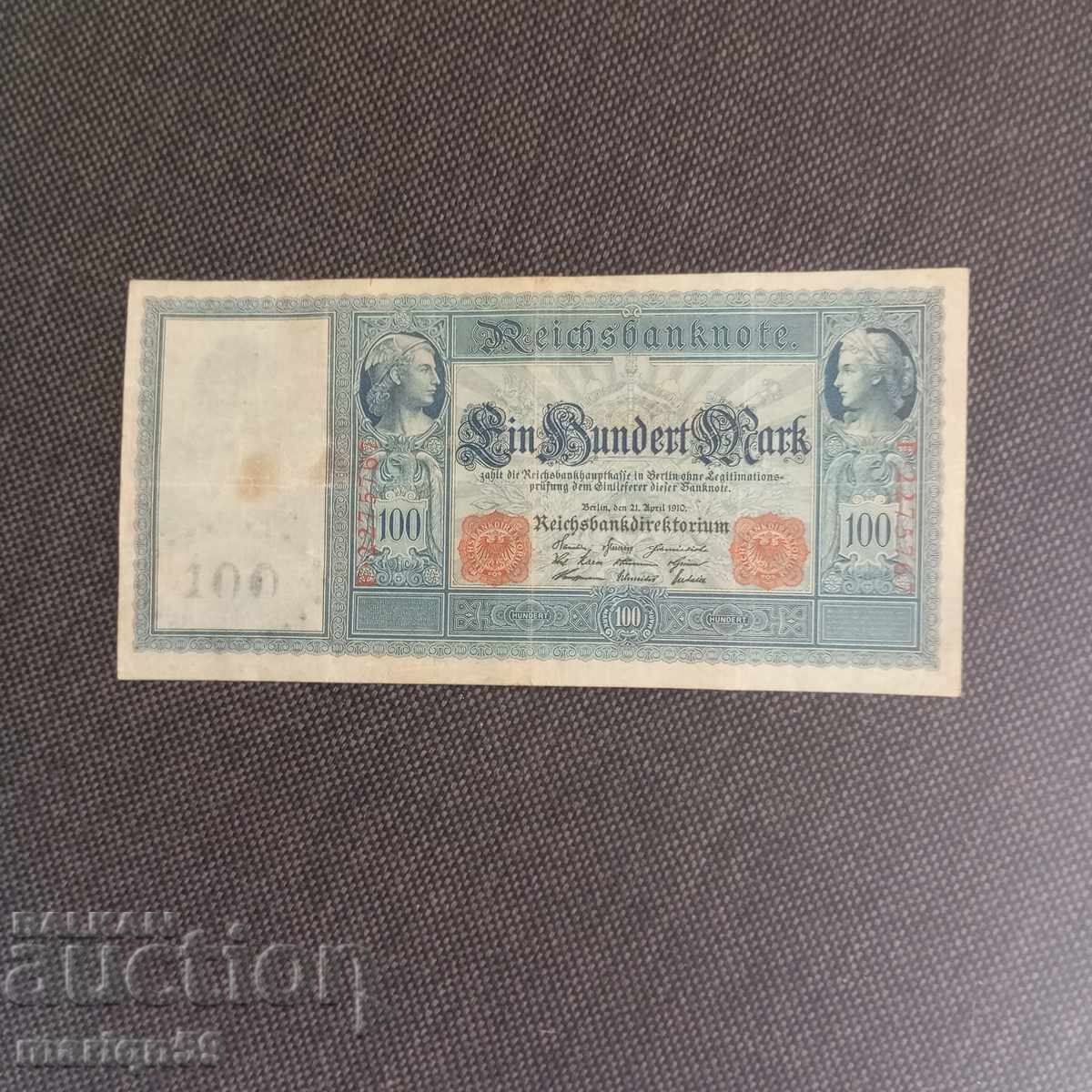Auction  Germany 1910 Original Mark Banknote