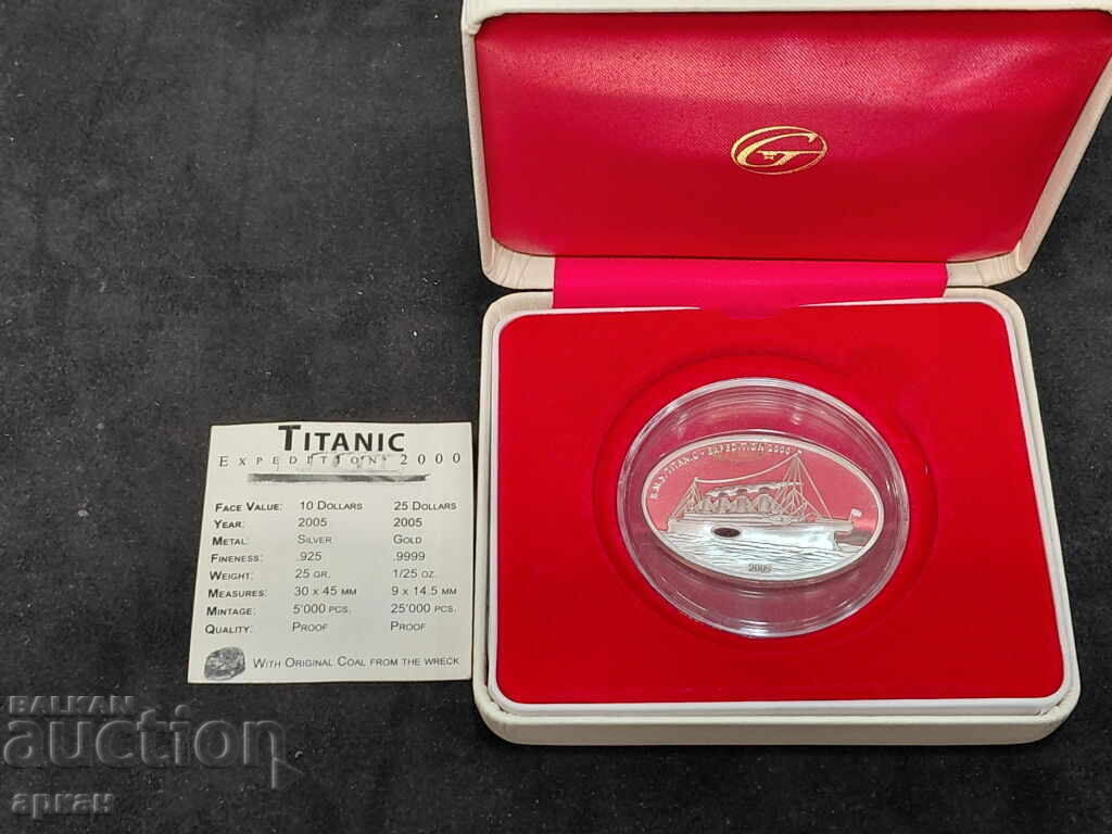 10 $ 2005 Titanic Liberia Silver coins 10 $ 2005 Titanic Liberia Silver coins