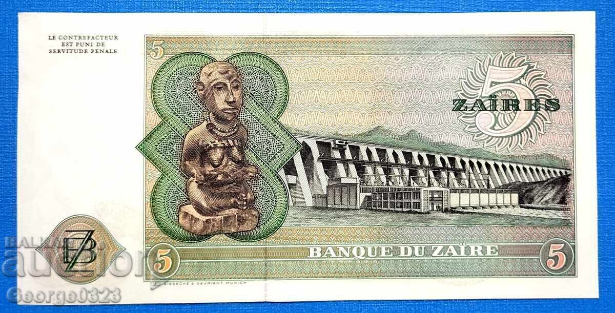 Zair 1977 5 Zair UNC Nouă cu preț € 12.00 | 23.47 BGN