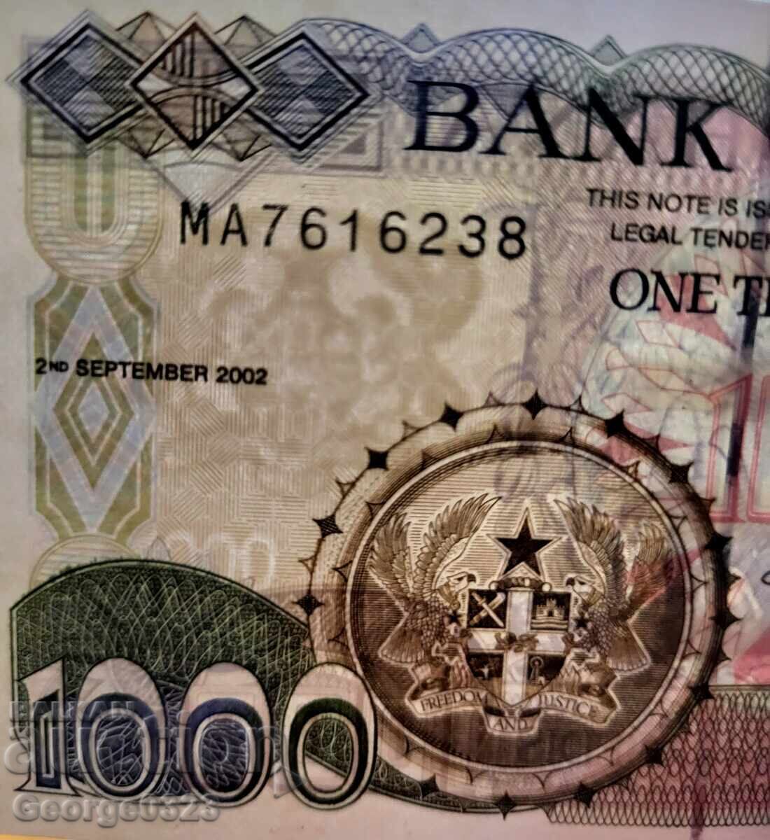 Auction  Ghana 2002 1000 Cedis UNC New