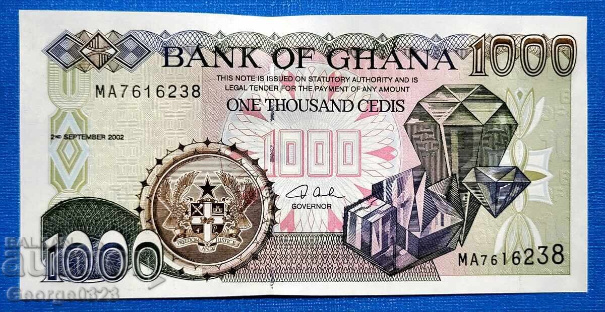 Ghana 2002 1000 Cedis UNC New