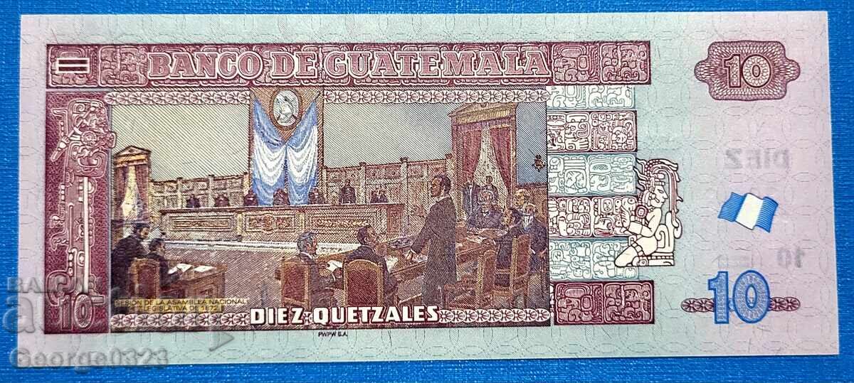 Гватемала 2018 10 кетцал UNC Нова с цена 10.99 лв. | € 5.62