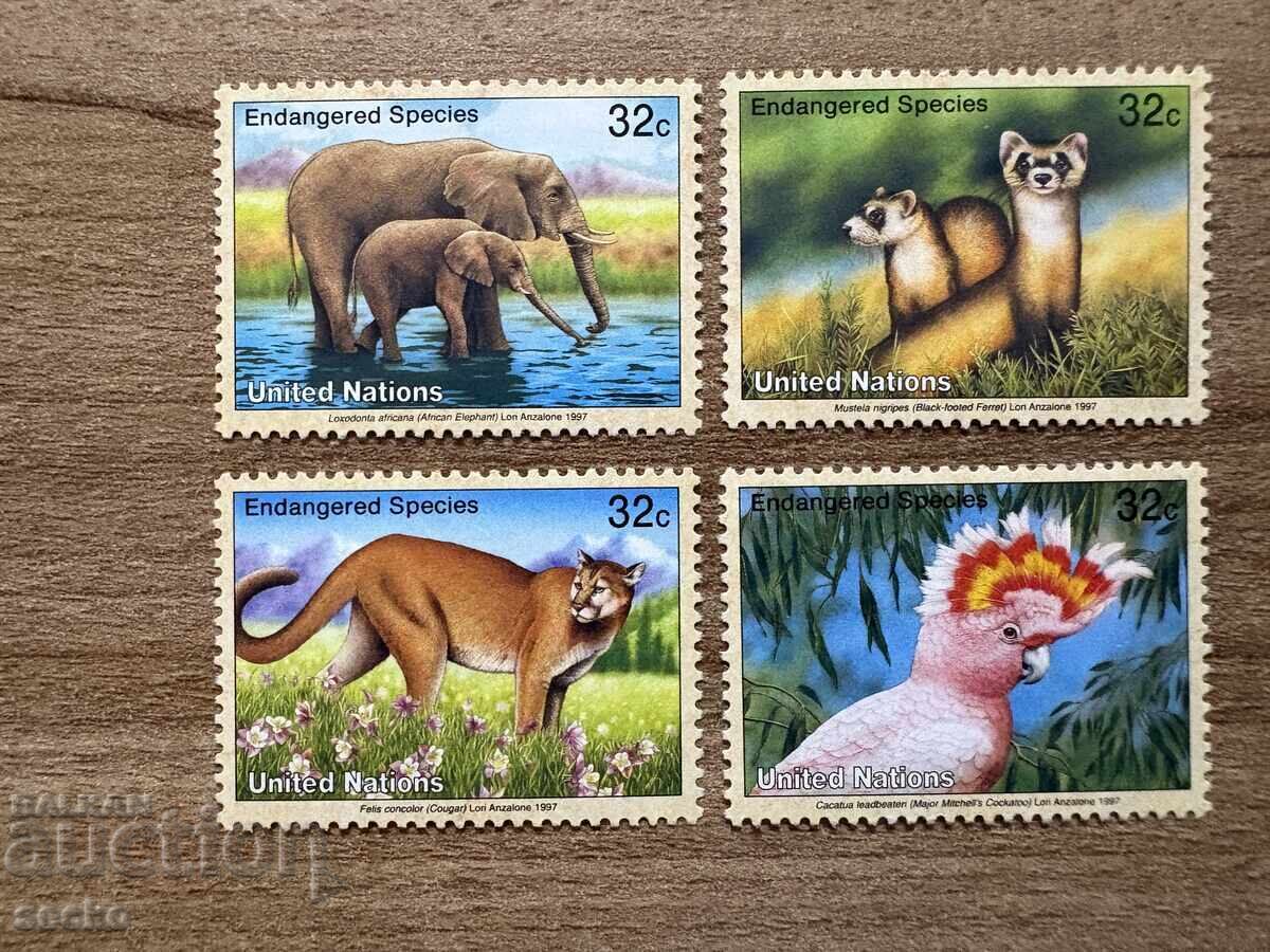 ООН Ню Йорк - Застрашени животни (1997) MNH ООН Ню Йорк - Застрашени животни (1997) MNH