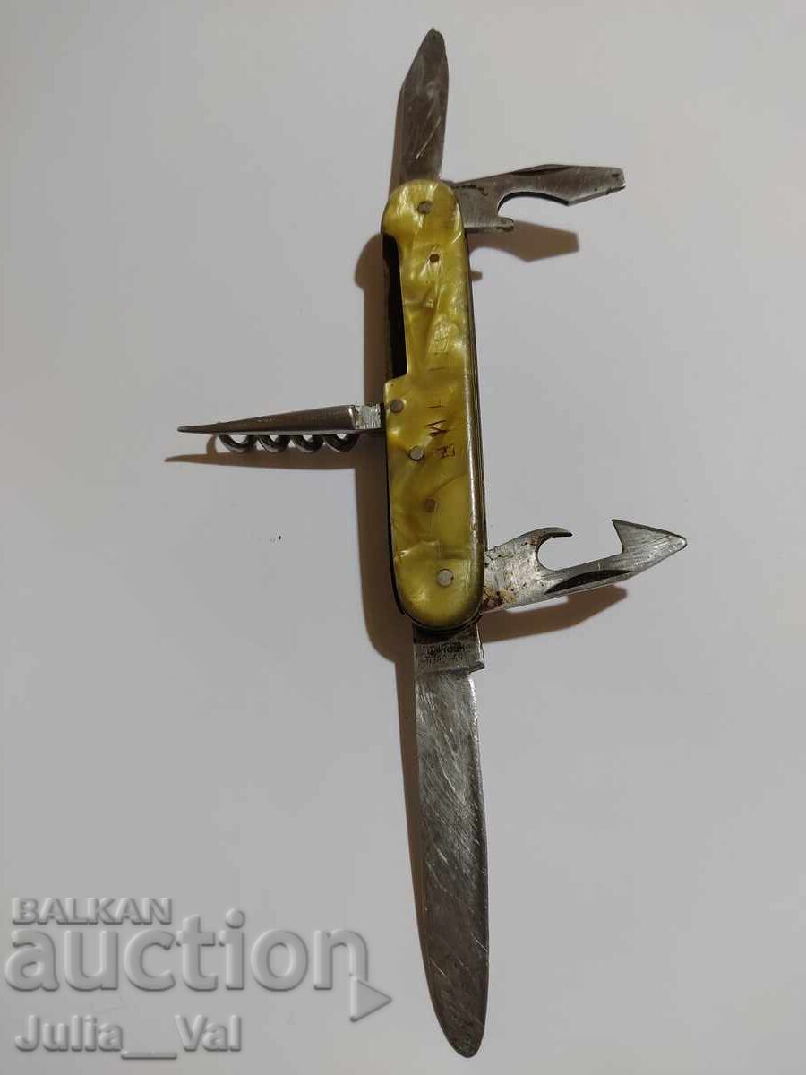 Delivery of Old Socialist Pocket Knife Bukovets - Mother of Pearl