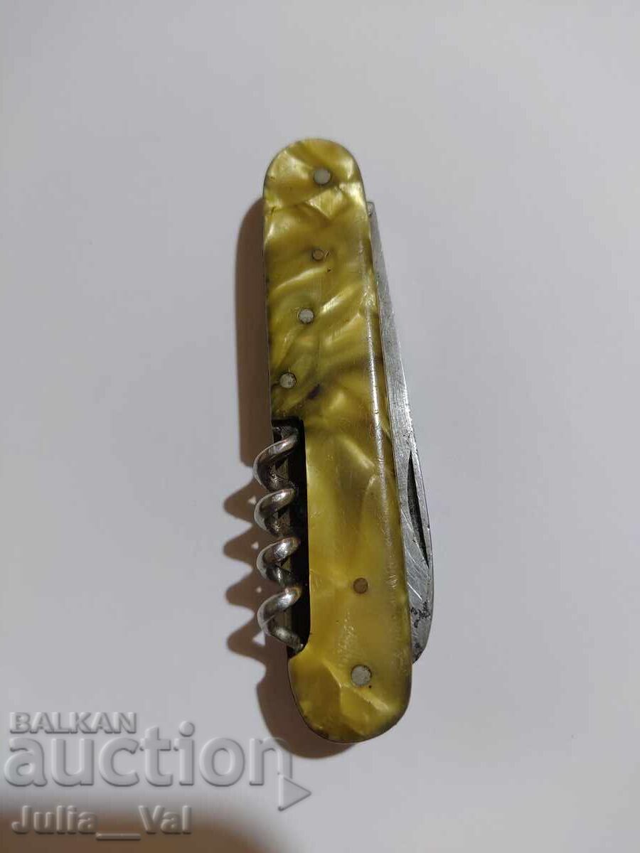 Old Socialist Pocket Knife Bukovets - Mother of Pearl