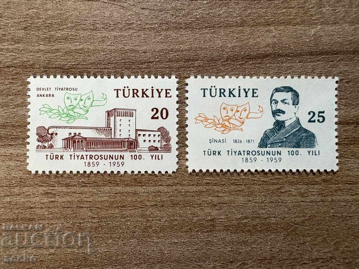 Турция - 100 г. турски театър (1959) MNH Турция - 100 г. турски театър (1959) MNH