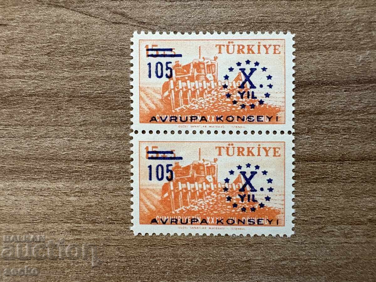 Turcia - 10 ani Consiliul Europei (1959) MNH