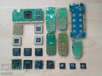 Lot of processors, chips and boards for electronic scrap