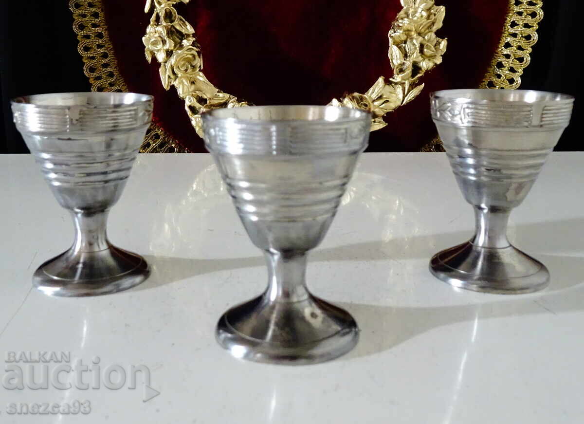 Δημοπρασία Ποτήρια καλαμένια με βάση, για ρακή, λικέρ