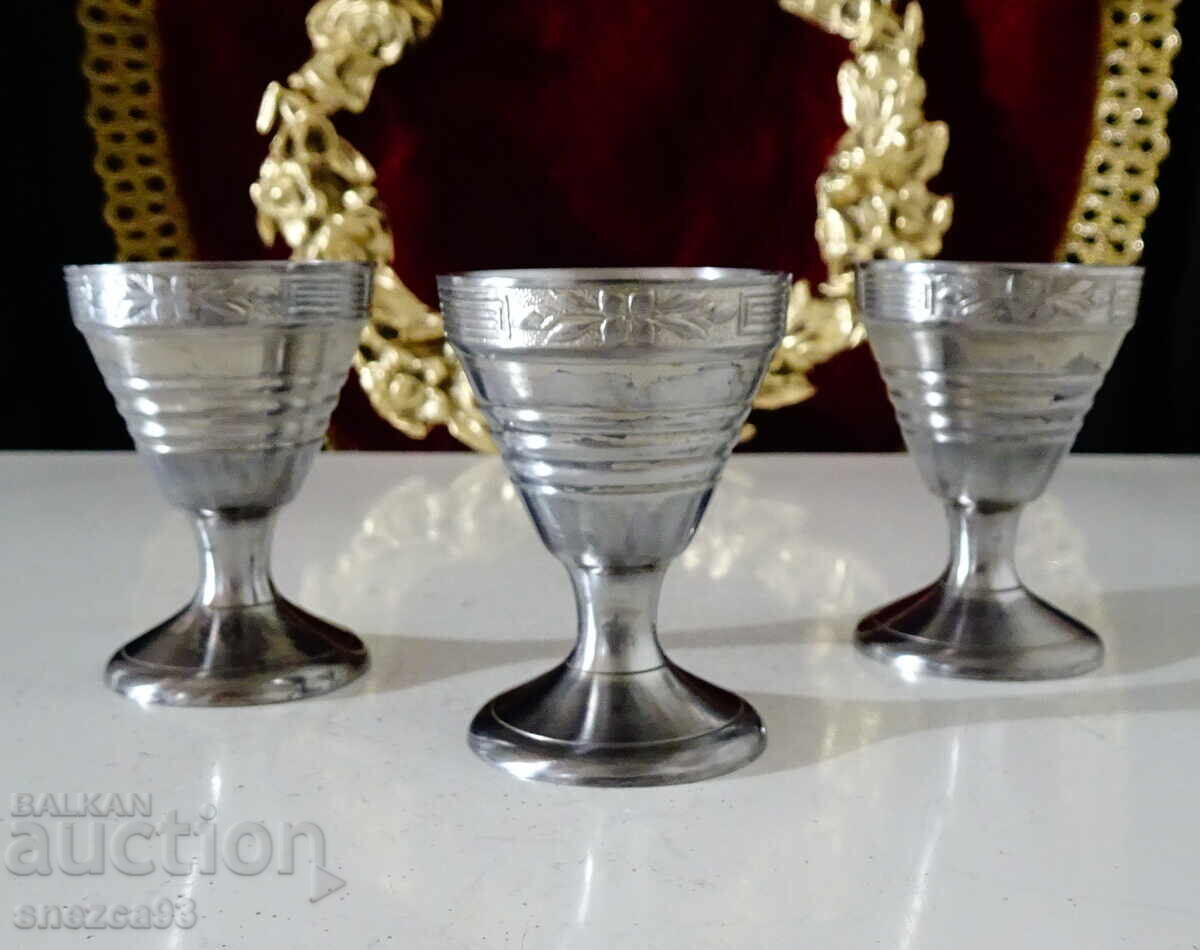 Ποτήρια καλαμένια με βάση, για ρακή, λικέρ