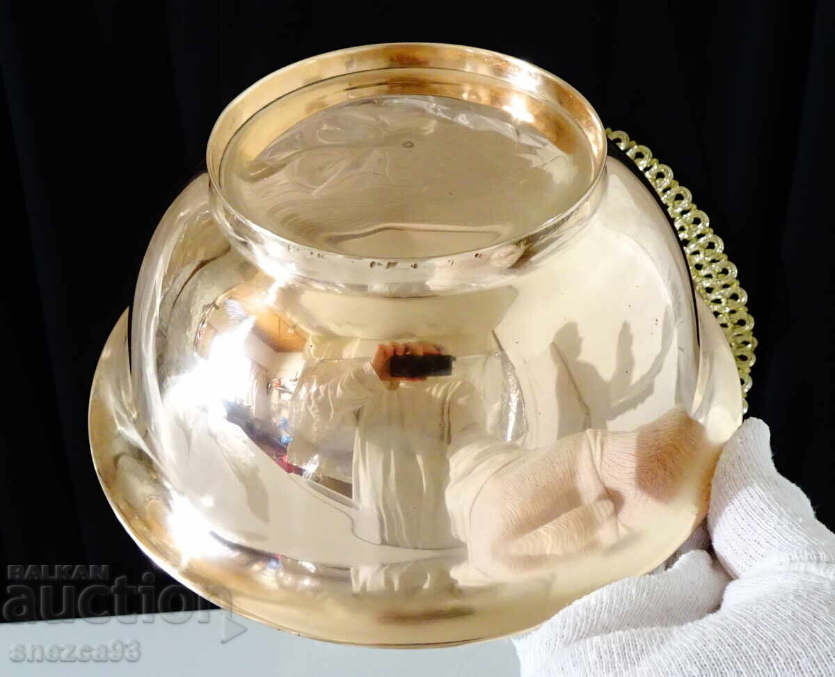 Danish bronze salad bowl, bowl, fruit bowl - 5