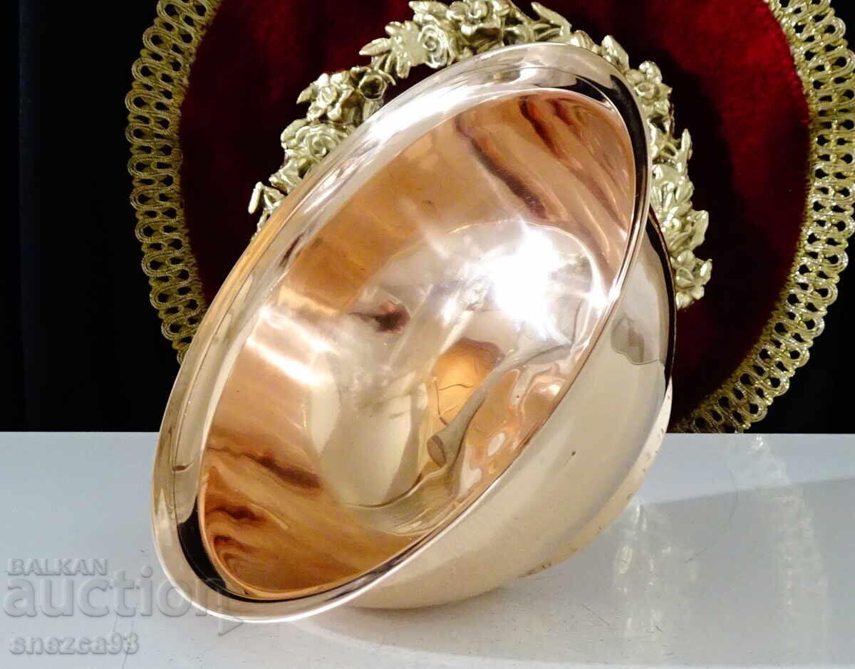 Danish bronze salad bowl, bowl, fruit bowl