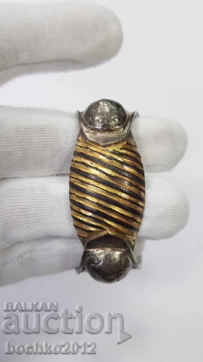 Early Revival bracelet, "rogatka" style, with gilding, 19th century - 7