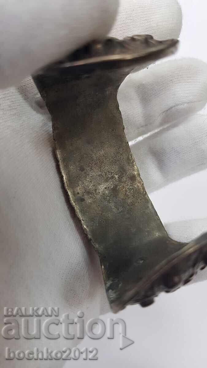 Auction  Collectible Revival-era bracelet, wishbone style, with gold plating, 19th century