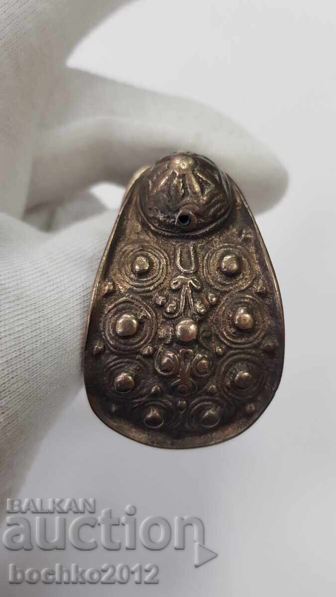 Collectible Revival-era bracelet, wishbone style, with gold plating, 19th century - 5