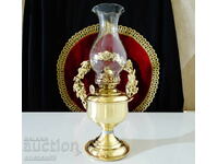 Бронзова газена лампа,перфектна.