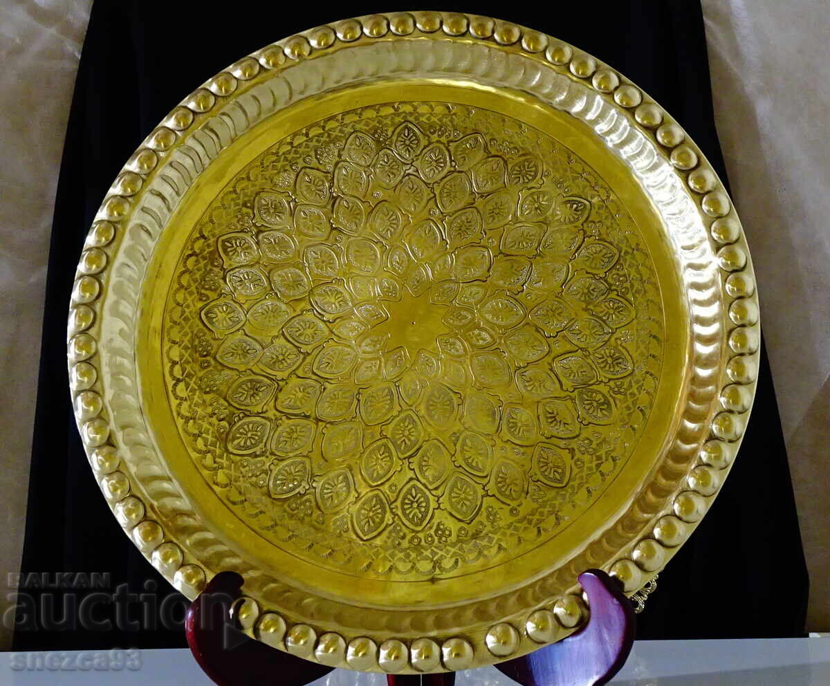 Χάλκινος δίσκος 35 εκ., 500 γρ., πλούσια διακόσμηση - 5