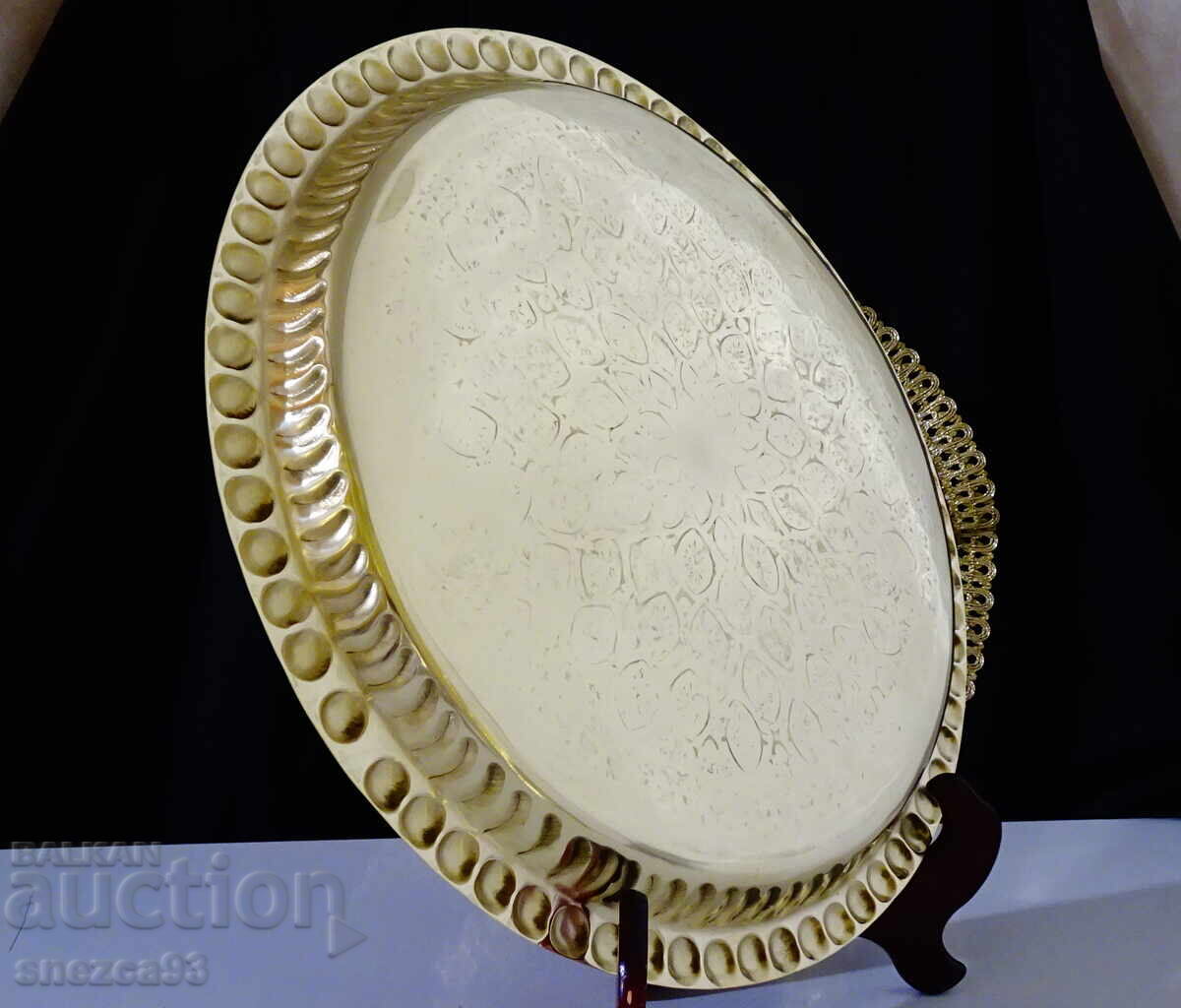 Χάλκινος δίσκος 35 εκ., 500 γρ., πλούσια διακόσμηση - 6