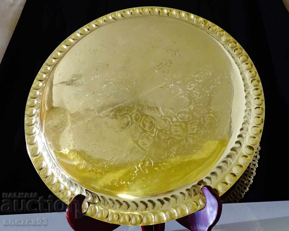 Χάλκινος δίσκος 35 εκ., 500 γρ., πλούσια διακόσμηση - 7