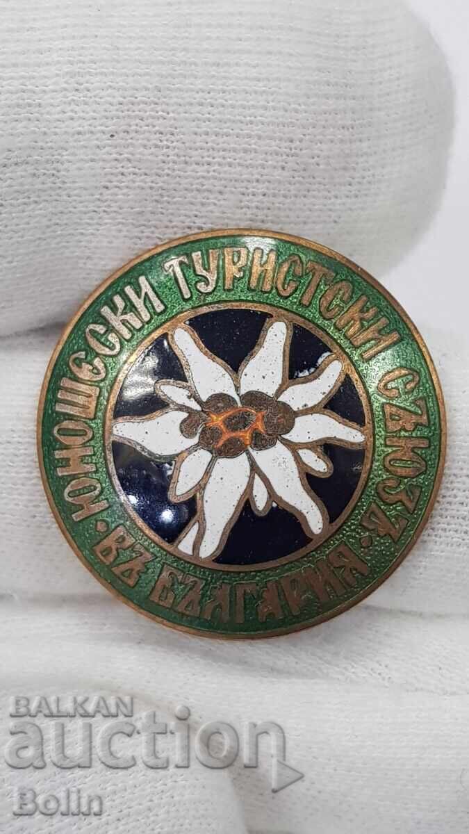 Mărime mare a insignei regale Uniunea Tineretului Turistic