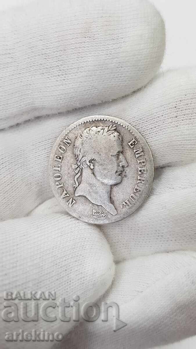 Rare silver coin 1 franc 1810 Napoleon Bonaparte France - 6 Rare silver coin 1 franc 1810 Napoleon Bonaparte France - 6