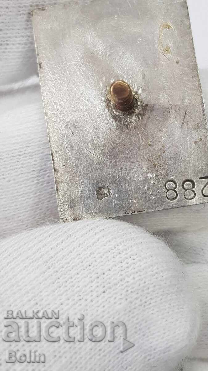 Редки сребърни царски знаци, знак БАК - Алпинизъм - 6