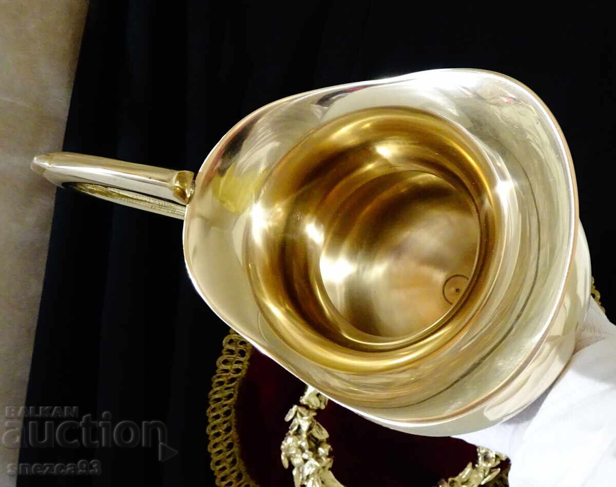 Bronze wine jug 3l, 730g, perfect - 6