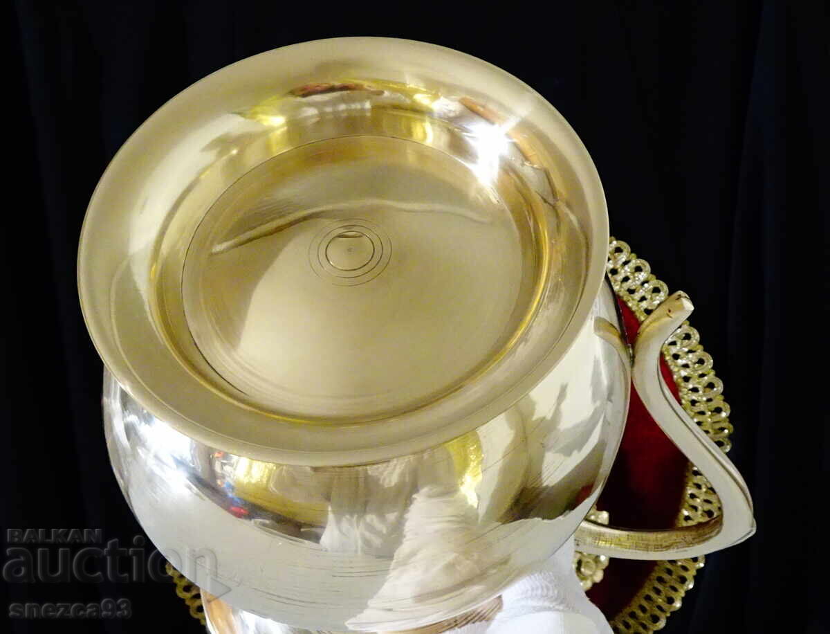 Bronze wine jug 3l, 730g, perfect - 7