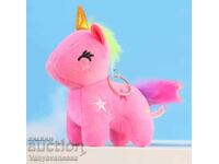 Jucărie unicorn roz (12 cm / 10 cm) pluș