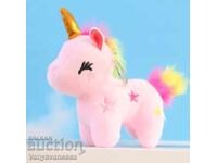 Jucărie unicorn roz (12 cm / 10 cm) pluș