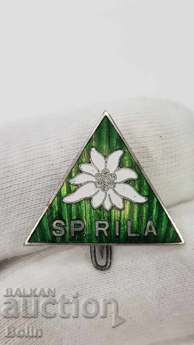 Много рядък царски знак S.P. RILA - Туризъм 1930-1940 г.
