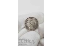 Σπάνιο ασημένιο νόμισμα 1 φράγκο 1872 Γαλλία