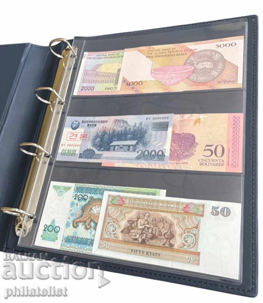 Аукцион прозрачни листи LUX A4 за три банкноти 3C - 216х98 мм , 5 бр