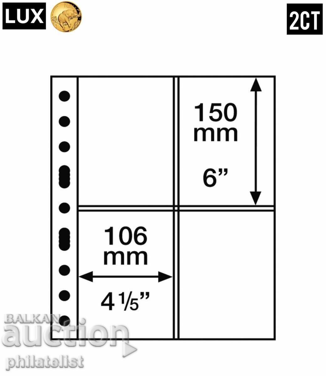 Transparent LUX A4 sheets for coin cards - 106x150 mm, 5 pcs Transparent LUX A4 sheets for coin cards - 106x150 mm, 5 pcs