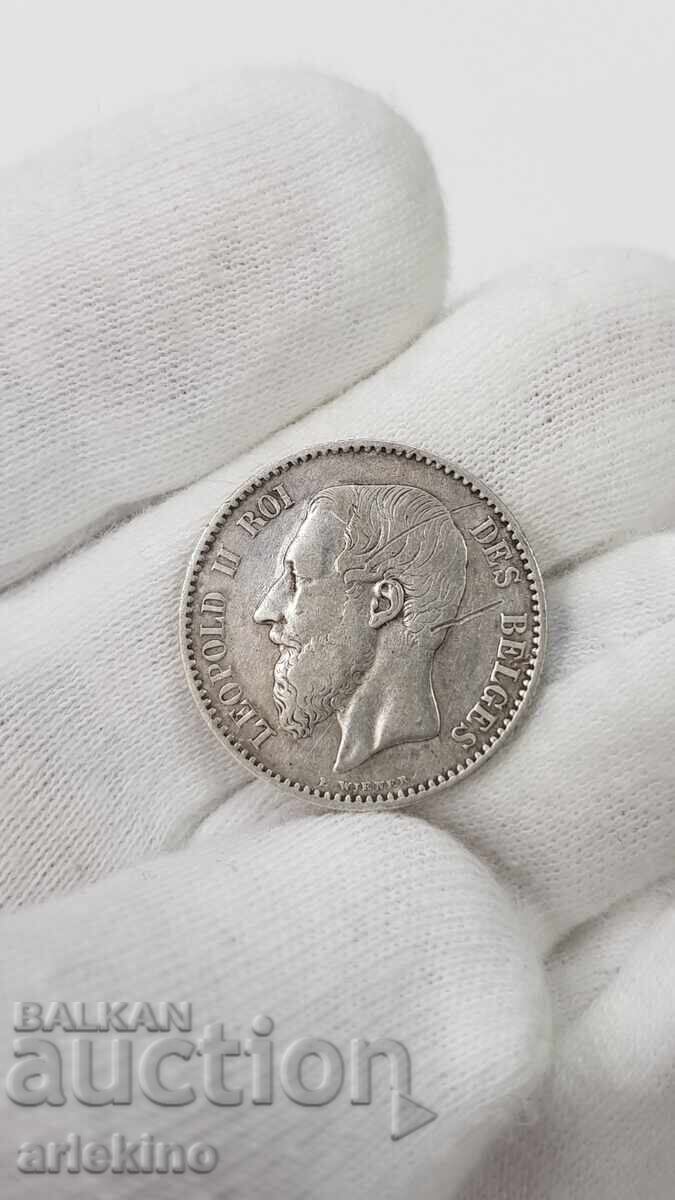 Delivery of Rare Silver Coin 1 Franc 1886 Belgium Delivery of Rare Silver Coin 1 Franc 1886 Belgium