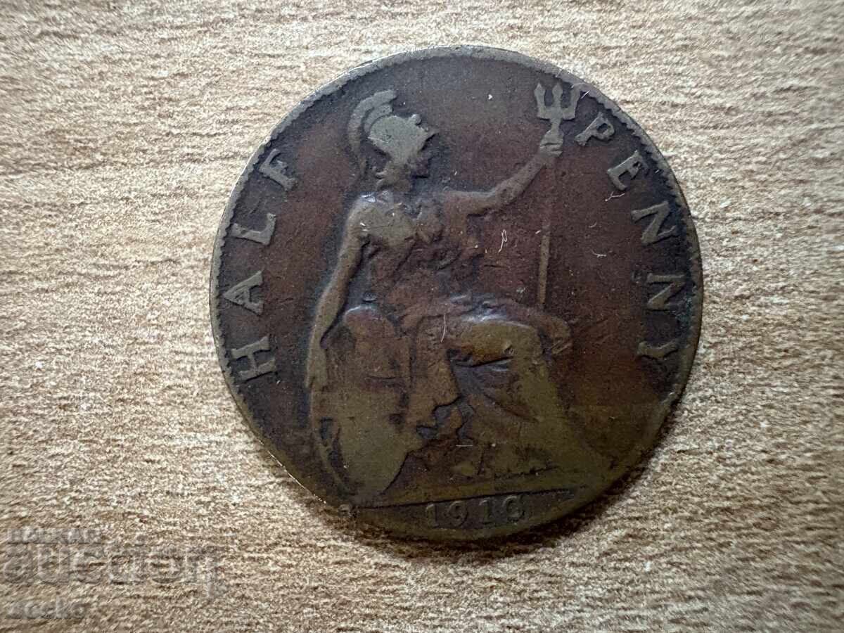 Ηνωμένο Βασίλειο - 1/2 πένες (1910)