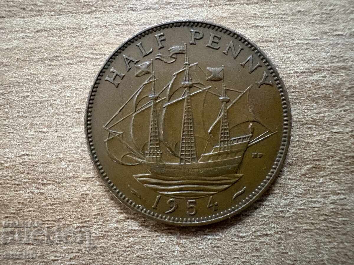 Великобритания - 1/2 пени (1954)