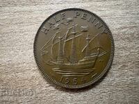 Ηνωμένο Βασίλειο - 1/2 πένες (1954)