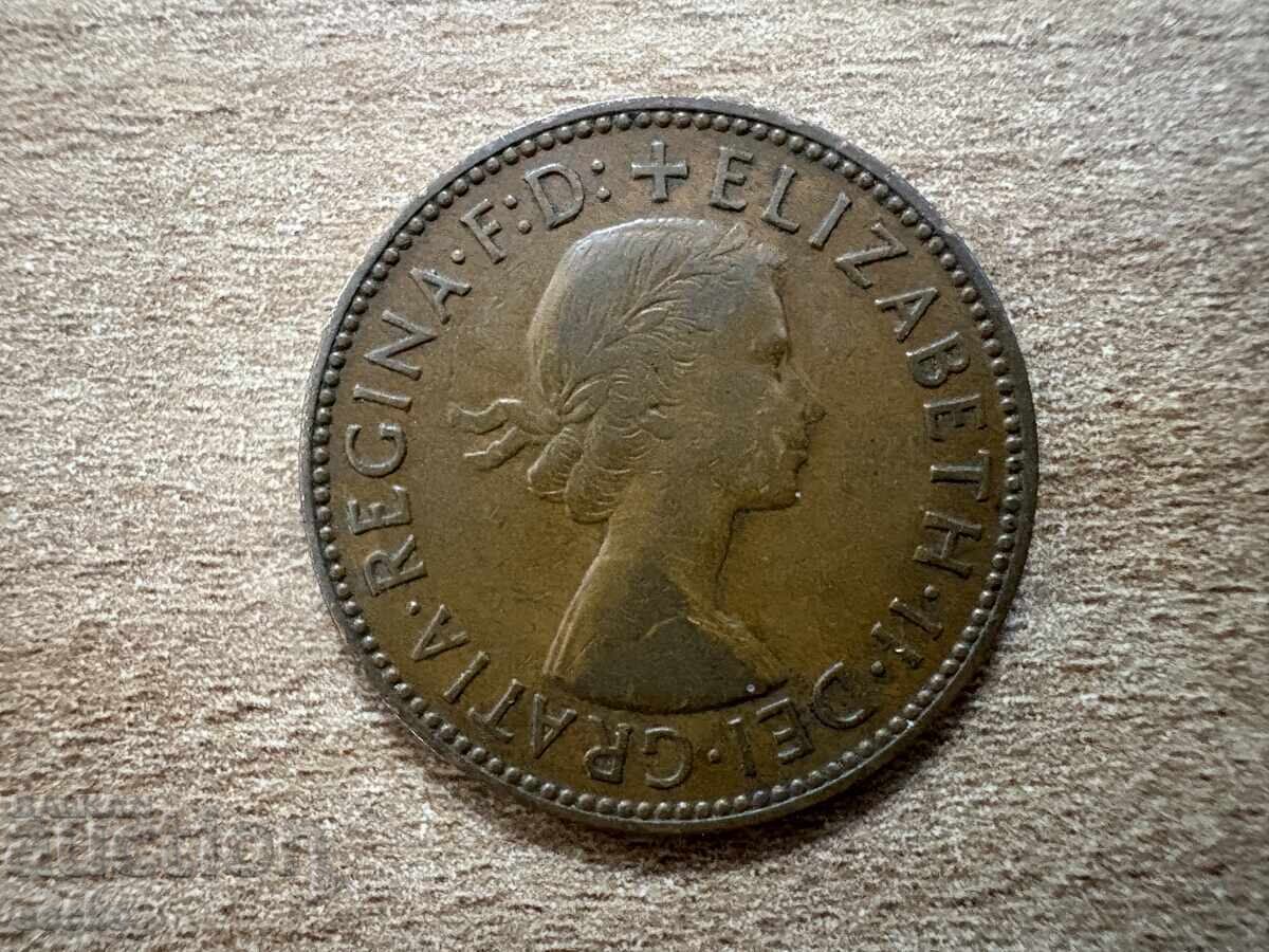 Ηνωμένο Βασίλειο - 1/2 πένες (1956) με τιμή 0.70 BGN | € 0.36