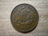 Ηνωμένο Βασίλειο - 1/2 πένες (1958)